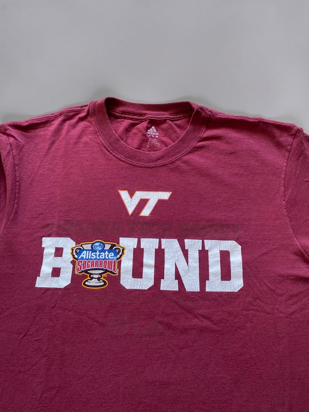 Adidas Virginia Medium Sugar Bowl Bound Shirt Maroon T-shirt College Football - Picture 5 of 6